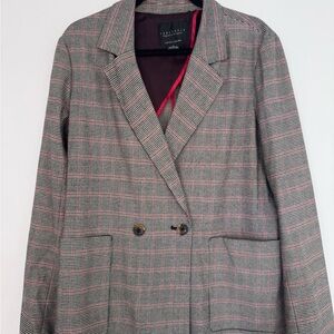 Sanctuary Gray and Red Plaid Blazer